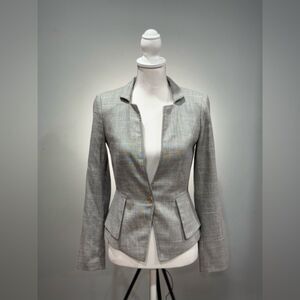 CLEARANCE! Gray WHBM Single Button Blazer Size 0 EUC